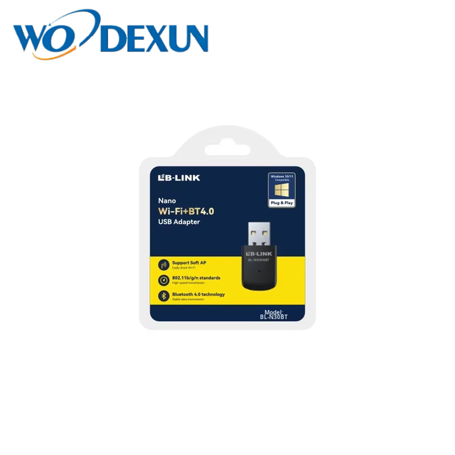 BL-WN300BT Wireless Network Card Two-in-One WiFi+ 150Mbps USB External Receiver for Laptop & Desktop Computers