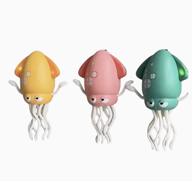 New Arrival Creativity Rechargeable Electric Walking Squid Toys Cuttlefish Funny Crawling Toy with Light and Music
