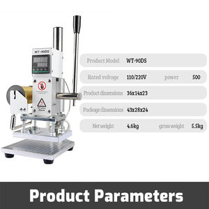 Macchina bronzatrice manuale per la carta di cuoio di legno di plastica Pvc carta di carta di stampaggio a caldo macchina - Product Image 4
