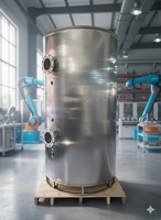 Réservoir d'eau électrique à haute efficacité en acier inoxydable certifié CE de 2000 L, réservoir tampon pressurisé pour pompe à chaleur solaire extérieure