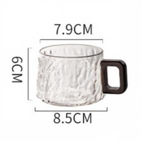 Tasse à thé en verre exquise, tasse à café latte art hautement esthétique, tasse à boire pour l'eau, le lait, le jus à la maison