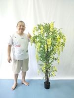 Arbre artificiel de glycine de 150 cm, résistant à l'eau, aux UV, durable, écologique, personnalisé, pour la décoration de mariage