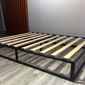 Materasso fondazione forte supporto camera da letto mobili in metallo telaio del letto con doghe in legno Full Queen <span class=keywords><strong>Size</strong></span> Base del letto - Product Image 1