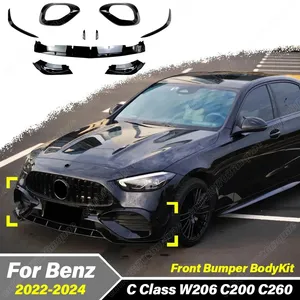สำหรับ Mercedes Benz C Class W206 C200 C260 ปี 2022 2023 2024 ชุดแต่งกันชนหน้า วินด์ไนฟ์ อุปกรณ์ตกแต่งภายนอก ชุดแต่งตัวถัง - Product Image 1