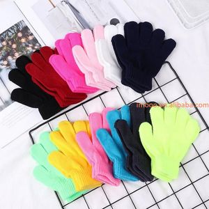 Gants d'hiver chauds en tricot extensible pour enfants, filles et garçons, prix d'usine, gants complets pour enfants, gants de patinage artistique pour enfants - Product Image 6