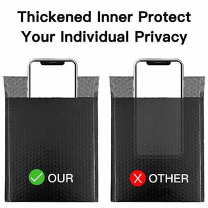 Sacs postaux personnalisables durables et imperméables en poly 80U noir avec logo personnalisé pour l'emballage et l'envoi de perruques - Product Image 6