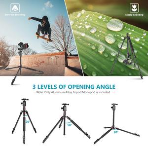 <span class=keywords><strong>Trépied</strong></span> <span class=keywords><strong>Neewer</strong></span> à tête sphérique 360 degrés, <span class=keywords><strong>trépied</strong></span> de voyage léger en aluminium, capacité de charge de 34 lb, <span class=keywords><strong>trépied</strong></span>/appareil photo monopode de 77 pouces - Product Image 6