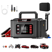 Démarreur de Voiture Portable 12V 8000mAh, Booster de Batterie, Chargeur Externe et Compresseur d'Air pour Pneus