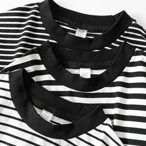 <span class=keywords><strong>Camicia</strong></span> da Uomo <span class=keywords><strong>su</strong></span> <span class=keywords><strong>Misura</strong></span> con Maniche a Righe Bianche e Nere Magliette Base Layer Comode, Casual e Versatili - Product Image 4