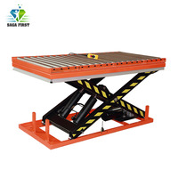 Tables élévatrices stationnaires de ciseaux de rouleau de poussoir de construction de haute qualité