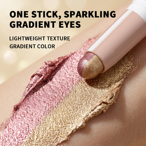 Sombra de Ojos en Barra Doble Color con Brillo, Lápiz de Sombra de Ojos Holográfico Resistente al Agua, Etiqueta Privada, Sombra de Ojos de Alta Pigmentación y Efecto Seductor - Product Image 2