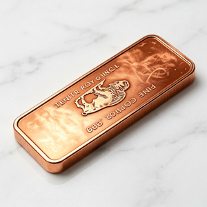 Disponible en Stock: Barra de Cobre de 10oz con Diseño de Búfalo y Grabado en Relieve para Regalo y Colección de Metales - Product Image 1