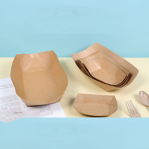 Plateau de collations biodégradable pour poulet frit, burgers, hot-dogs, nouilles, chips de pommes de terre, aliments pour bébés - Usage industriel - Product Image 1