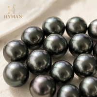 Perles de Tahiti en vrac, naturelles, noires/vertes, qualité AAAAA, parfaites pour la fabrication de bijoux