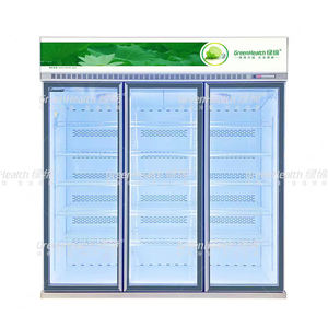 Utilisation commerciale étage debout <span class=keywords><strong>deux</strong></span> portes <span class=keywords><strong>porte</strong></span> en verre verticale réfrigérateur congélateur vitrine - Product Image 6