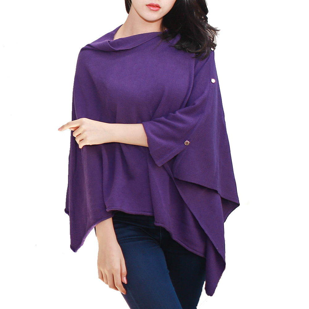 Нет минимального заказа, качественное однотонное женское вязаное кашемировое пончо оптом