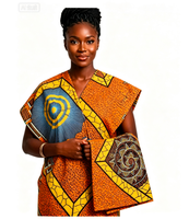 Kain Katun Ankara Desain Baru Custom Print, Kain Katun Motif Bunga, Kain Katun Stok, Kain Cetak Afrika dan Wax 6 Yard Telas