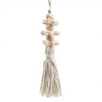 Meilleur prix en stock : Pompons bohèmes en fil de coton pour artisanat, style campagnard, décoration suspendue pour sac en paille tressé de plage