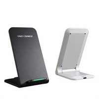 Nouveau chargeur sans fil vertical pliable 15W à charge rapide pour téléphone portable avec support de bureau et charge rapide QC 3.0