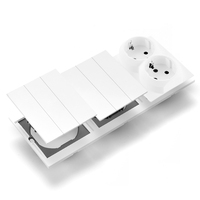 Interruptores y Enchufes de Pared WESA Ultrafinos con Botón Pulsador de 1/2/3 Vías, Enchufe Europeo de 1/2 Vía, Combinación Libre, Diseño Moderno de Lujo