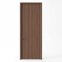 Porte intérieure en bois écologique mélaminé, design encastré, pré-assemblée, anti-rayures, noyau massif, qualité ENF, étanche, pour salle de bain