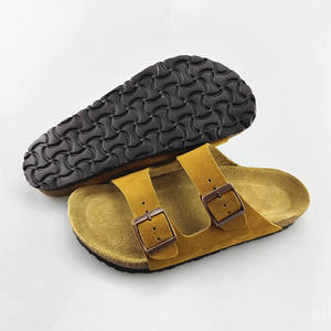 Birkenstocks, sandalias de gladiador para todas las estaciones para <span class=keywords><strong>hombre</strong></span>, <span class=keywords><strong>zuecos</strong></span> de cuero genuino Beige, zapatos para caminar para viajes al aire libre en la playa - Product Image 2