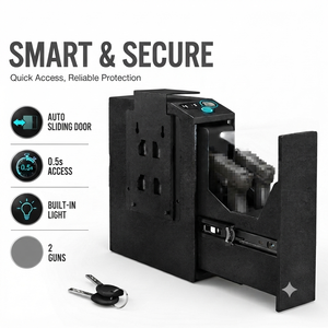 Caja Fuerte <span class=keywords><strong>para</strong></span> 2 <span class=keywords><strong>Pistolas</strong></span> Safewell, con Deslizamiento Automático, Huella Dactilar Biométrica, Acceso en 0.5s, Luz Integrada - Product Image 1