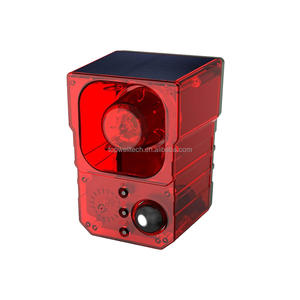 Đèn báo động an ninh năng lượng mặt trời, đèn <span class=keywords><strong>LED</strong></span> cảm biến chuyển động nhấp nháy bằng nhựa để xua đuổi gấu trúc, hươu, chồn hôi, gấu và chó sói - Product Image 1