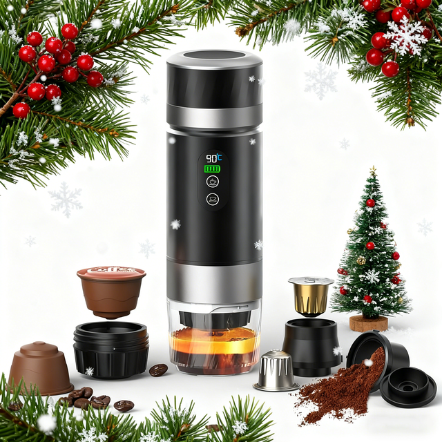 New Design 20Bar Portable Espresso Machine 3 in 1 80ML Electric USB Coffee Machine Camping Car Use Heating System Coffee Maker