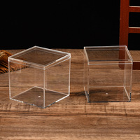 Boîte à bonbons en acrylique Boîte de présentation en plexiglas transparent personnalisée avec couvercle