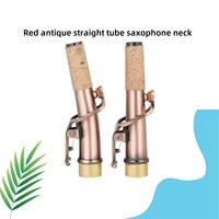 Brass High Pitched Saxophone Accessories Curved and Straight Neck Options Two Red Antique Pieces