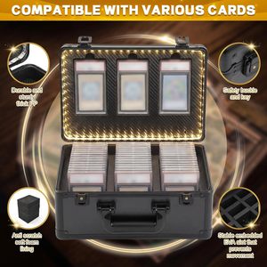 Boîte de rangement pour cartes gradées avec écran LED, grande boîte de rangement pour cartes <span class=keywords><strong>à</strong></span> collectionner - Product Image 5