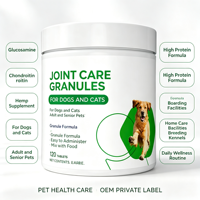 Granulés de soutien articulaire pour chiens et chats, santé des hanches et des os, glucosamine, chondroïtine, mélange de chanvre, complément en granulés, OEM, marque privée