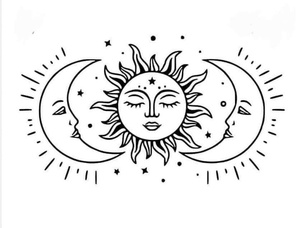 Tatouage personnalisé impression temporaire autocollants corps faux tatouages mystère lune tatouage autocollants décoration dentelle motif autocollants - Product Image 6