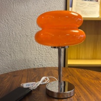 Lampe de table en verre Macaron Bauhaus à LED à 3 couleurs avec variateur d'intensité, directement de l'usine, pour la décoration du salon et de la chambre à coucher