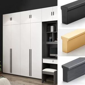 Moderner Minimalistischer Aluminiumlegierungs-Zuggriff Gerader Langer Schranktürgriff Möbelbeschlag für Kleiderschrank Schublade - Product Image 6