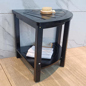 WDF تصميم حديث كرسي حمام خشبي متين من الخيزران للزاوية OEM/ODM للبيع بالجملة لتخزين مسند القدم في الحمام - Product Image 4