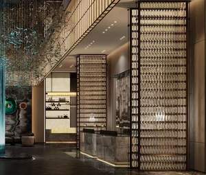 Alta qualità Custom oro e acciaio inox decorazione metallo divisori di Design moderno muro divisorio - Product Image 2