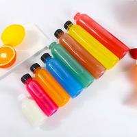 Bouteille de jus en plastique PET mince avec logo imprimé personnalisé pour les boissons, l'eau minérale, 100 ml, 200 ml, 250 ml, 300 ml, 350 ml, 400 ml, 500 ml