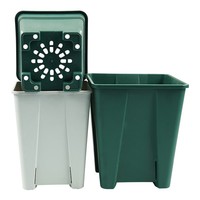 Vente en gros de pots en plastique carrés de haute qualité, noirs, blancs, pastel, pour pépinière, en PP, pour plantes d'extérieur, semis