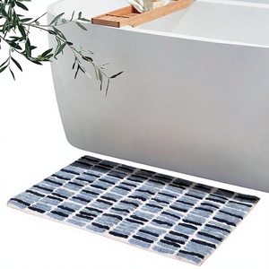 Tapis de bain de luxe de qualité supérieure, en coton pur, à poils longs, écologiques, à motifs floraux, style américain, durables - Product Image 1