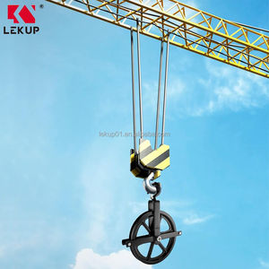 וו סולם הוק גלגול 12 "פיגום גלגלי גיז חובה כבד ברזל יצוק פיגל הרמת בלוק גלעלת עם חבל - Product Image 6