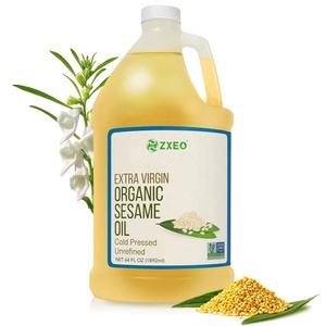 Großhandel Kaltgepresstes 100% Reines Bio-Raffiniertes Sesamöl für Körper-, Gesichts- und Hautpflege sowie <span class=keywords><strong>Massage</strong></span> - Product Image 1