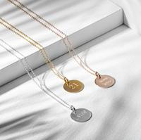 Loveher bijoux goutte coeur collier personnalisé en acier inoxydable plaqué or bijoux vierges en gros nom personnalisé pour les femmes