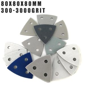 80 * 80毫米鼠标海绵砂干湿打磨海绵，带<span class=keywords><strong>3</strong></span>孔三角泡沫砂纸，用于研磨工具抛光研磨 - Product Image 5