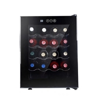 Refroidisseur de vin électronique 20 bouteilles à porte unique Réfrigérateur semi-conducteur Porte en verre Électrique Autoportant Extérieur Voiture RV Utilisation