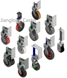 Roue pivotante en caoutchouc dur personnalisée <span class=keywords><strong>pour</strong></span> porte, capacité de charge de 55 kg, noire, <span class=keywords><strong>pour</strong></span> portes ou portails - Product Image 6