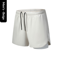 Shorts de sport d'été pour hommes - Fitness, séchage rapide, respirant, design en une seule pièce, antidérapant, pantalon de course à double couche