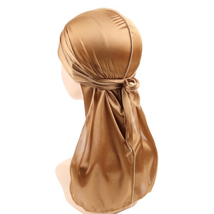 Chapeau tortue à bandage hip-hop à haute élasticité pour hommes Chapeau de pirate en soie Durag Cape longue queue en toile de polyester - Product Image 5
