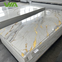 Panneaux muraux en PVC marbre blanc Calacatta, design moderne, imperméables, insonorisés, pour usage domestique, impression UV, garantie 3 ans, pour un luxe durable